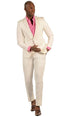 Stretch Fabric Suits - Slim Fit Suit in Color White-White - Giovanni Testi 2 button stretch White Travel Suit GTRVL2N-5509 WHITE-WHITE