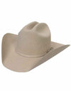 Men's white tone satin lining western style hat