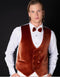 White and Orange Prom Tuxedo - Wedding Suit - Groom tuxedo