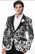 Mens Gold Sequin Tuxedo Blazer