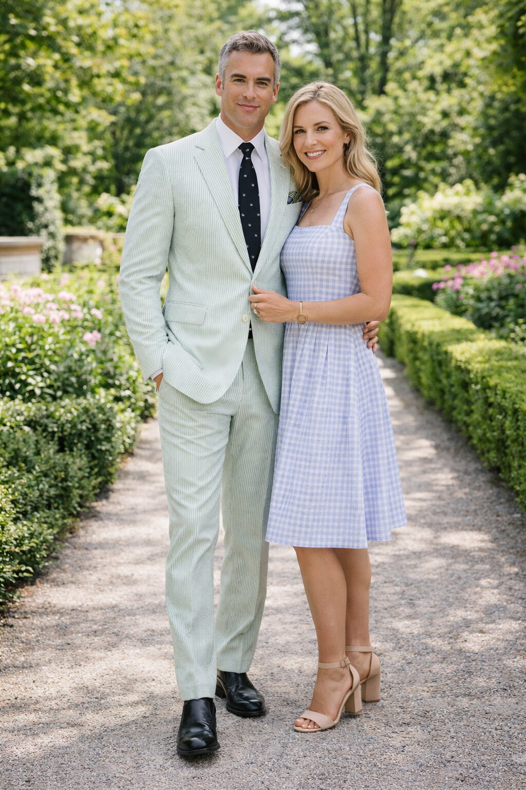 Men’s White and Black Seersucker Suit – Classic Lightweight Striped Summer Suit for Weddings and Formal Events