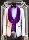 White and Purple Prom Tuxedo - Wedding Suit - Groom tuxedo Two Toned Suit