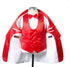 White and Red Tuxedo 1 Button Shawl Lapel Tuxedo With Vest