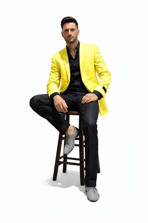Wholesale Mens Jackets - Wholesale Blazer -Yellow Blazer