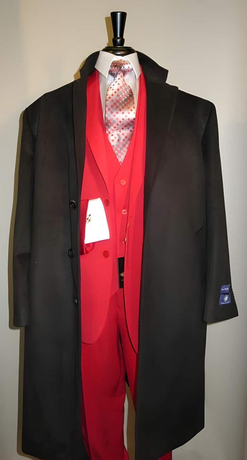 Mens Black Overcoat - Three buttons Ankle length Wool fabric Blend Dark color black color full length overcoats for men | Winter men's Topcoat Sale