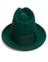 Hunter Green Dress Hat 1920s Fedora Style - Mens Classic Wool Fedora Dress Hat in Hunter Green