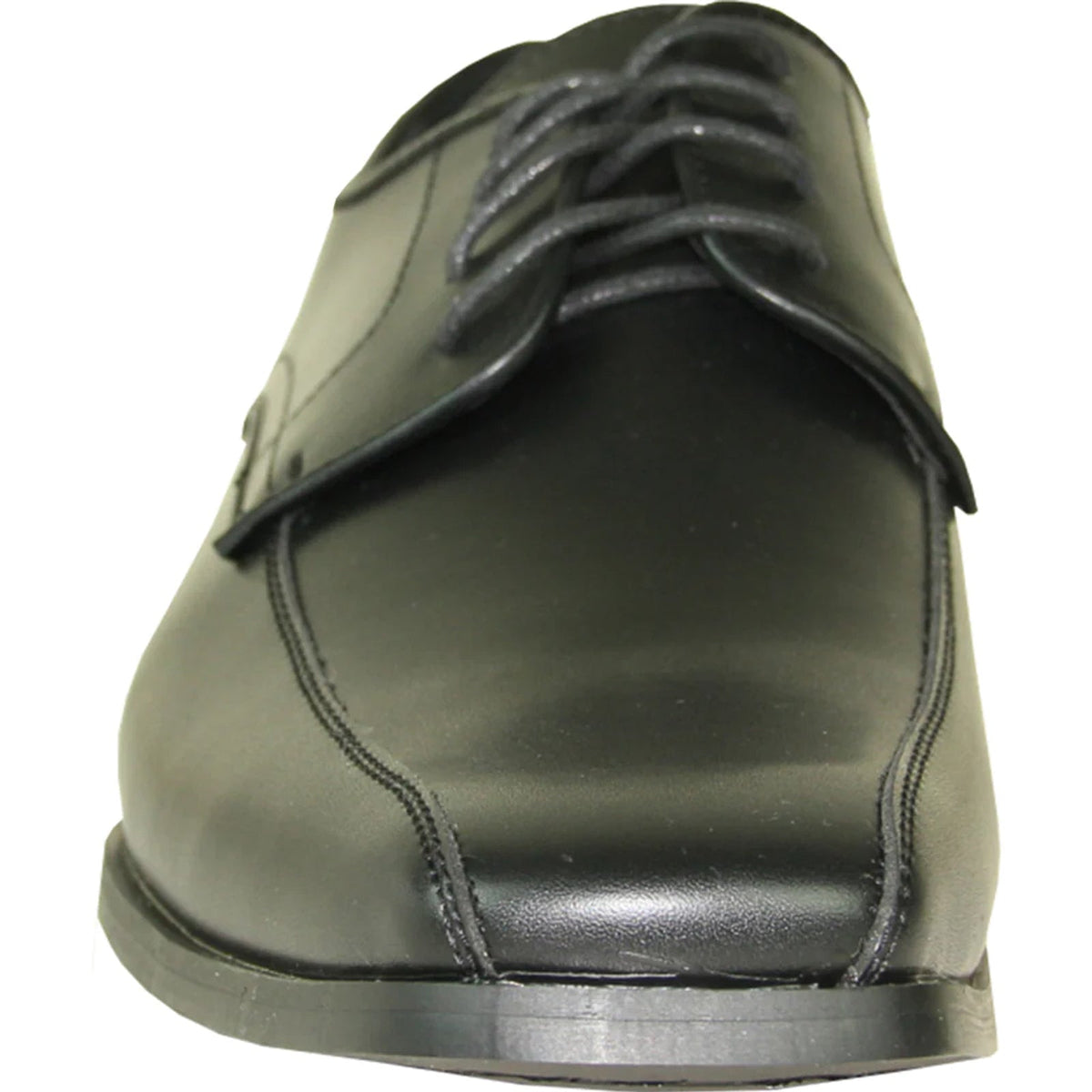 Bravo Mens Classic Square Pointy Toe Dress Shoe in Black