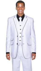 White and Black Tuxedo - AlbertoNardoniStore