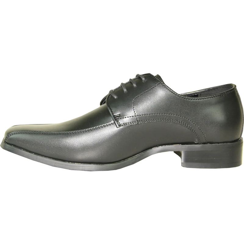 Bravo Mens Classic Square Pointy Toe Dress Shoe in Black