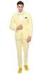 Cotton Slim Fit Yellow Notch Lapel 2 Button Seersucker Suit Vest Optional