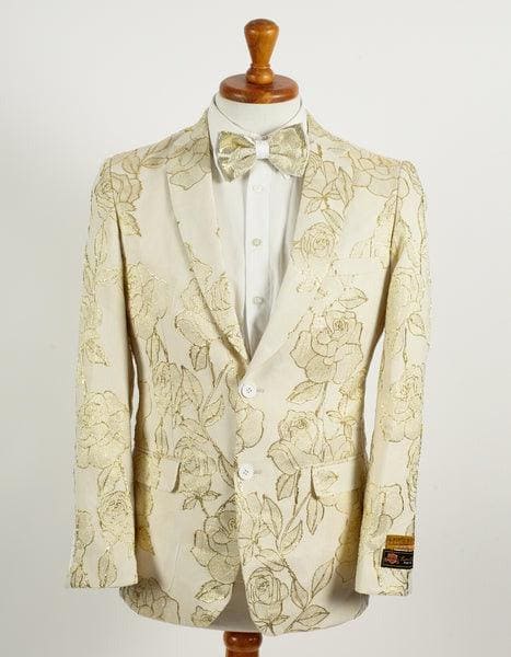 Ivory Tuxedo Jacket - Ivory Dinner Jacket - AlbertoNardoniStore