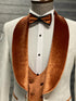 York Slim Fit Tuxedo Suit ( White & Orange )