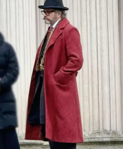 Young Sherlock Bucephalus Hodge Red Wool Coat