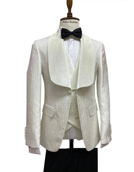 Ivory Tuxedo Jacket - Ivory Dinner Jacket - AlbertoNardoniStore