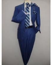 Bright Blue Big and Tall Linen Suit - AlbertoNardoniStore