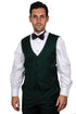 Mens Stacy Adams Suit - Stacy Adams Suit Men's Vested Shawl Lapel Tuxedo - Hunter Green