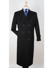 Mens Floor Length Coat Black Coat - AlbertoNardoniStore