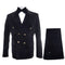 Men’s Rossi Man Zeus Black Velvet Double Breasted Tuxedo Suit, Formal Wedding Prom Dinner Suit Set
