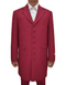 Mens Classic Vest Zoot Suit in Burgundy