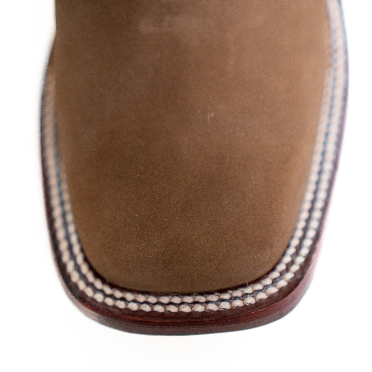 Los Altos Women's Boot Wide Square Toe Nobuck Taupe Leather Sole - Nobuck Taupe