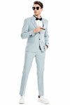 "Vintage Pinstripe Suit for Men - Two Button, Wide Notch Lapel, Vested in Mint