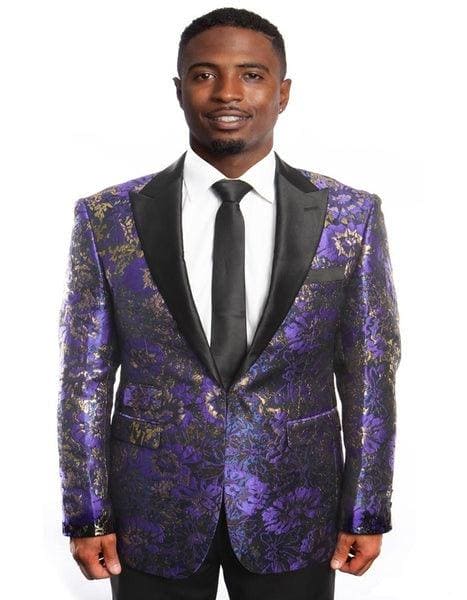 Purple And Gold Suit - AlbertoNardoniStore