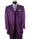 Mens Modern Fit Shiny Sharkskin Suit in Purple - AlbertoNardoniStore