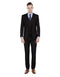 Affordable Groomsmen Suits Mens Smart Slim Vested Funeral Suit Black - AlbertoNardoniStore