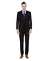 Affordable Groomsmen Suits Mens Smart Slim Vested Funeral Suit Black - AlbertoNardoniStore