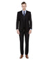 Affordable Groomsmen Suits Mens Smart Slim Vested Suit Black - AlbertoNardoniStore