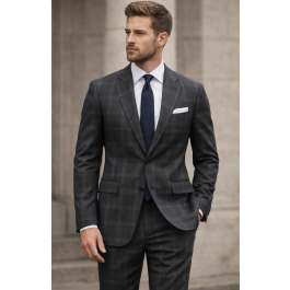 statement-men-s-2-piece-100-wool-modern-fit-suit-windowpane-plaid-pattern
