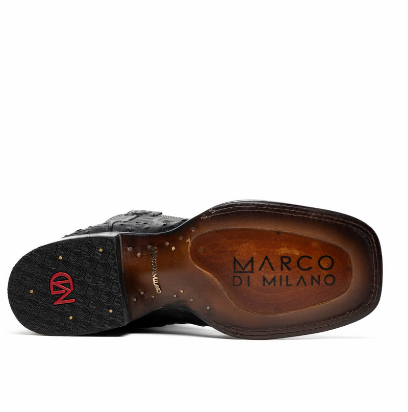 Marco Di Milano Alabama Black Leather Luxury Shoe