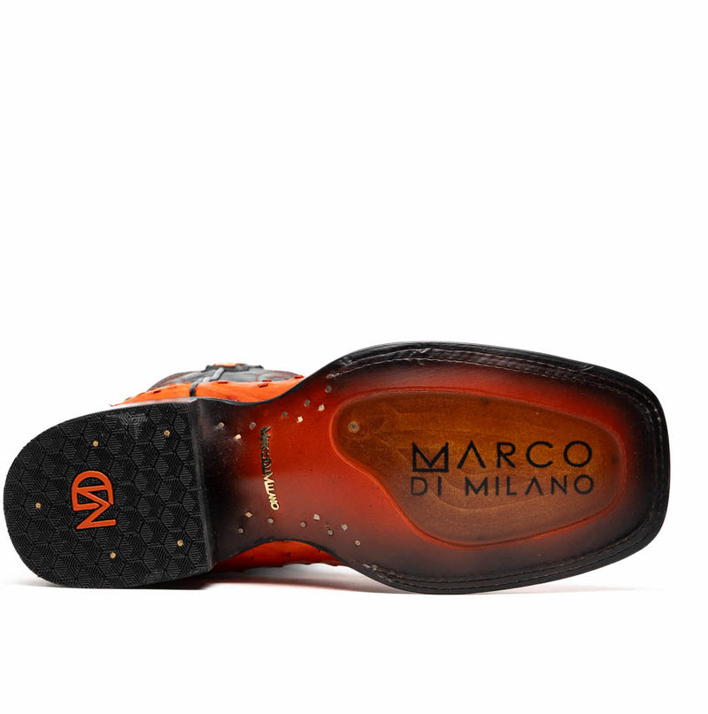 Marco Di Milano "Alabama" Orange Leather Loafers