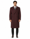 Mens Overcoat -Mens Long Wool Topcoats- Topcoat For Men-Mens Double breasted Overcoat - "Mehroon" Double breasted Coat