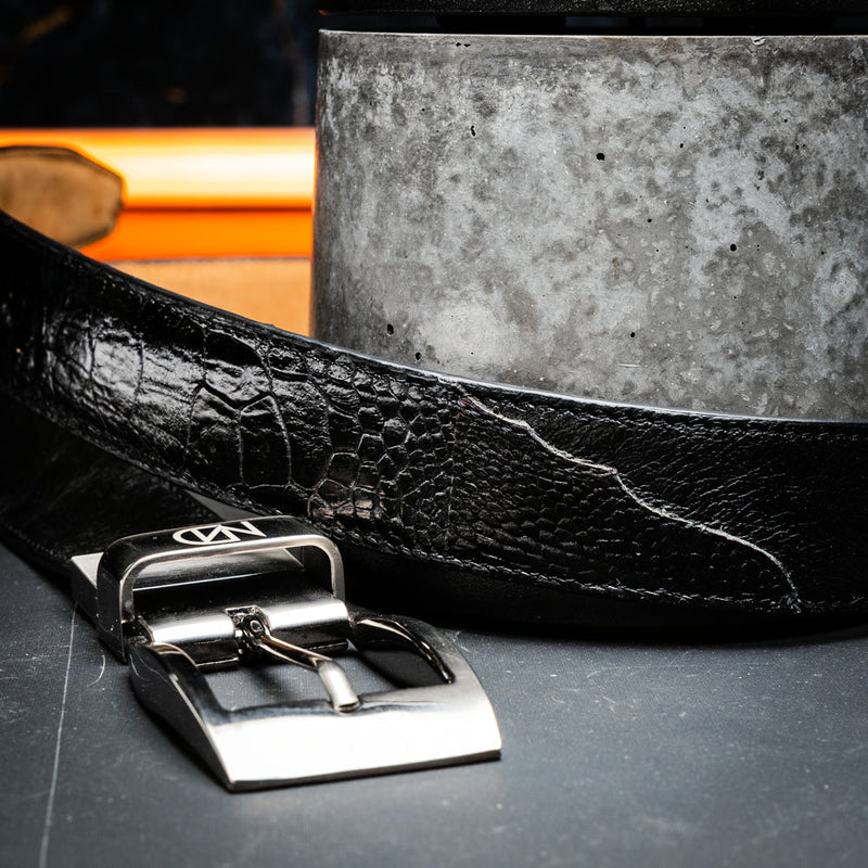 Marco Di Milano Alessio Black Leather Belt Loafer