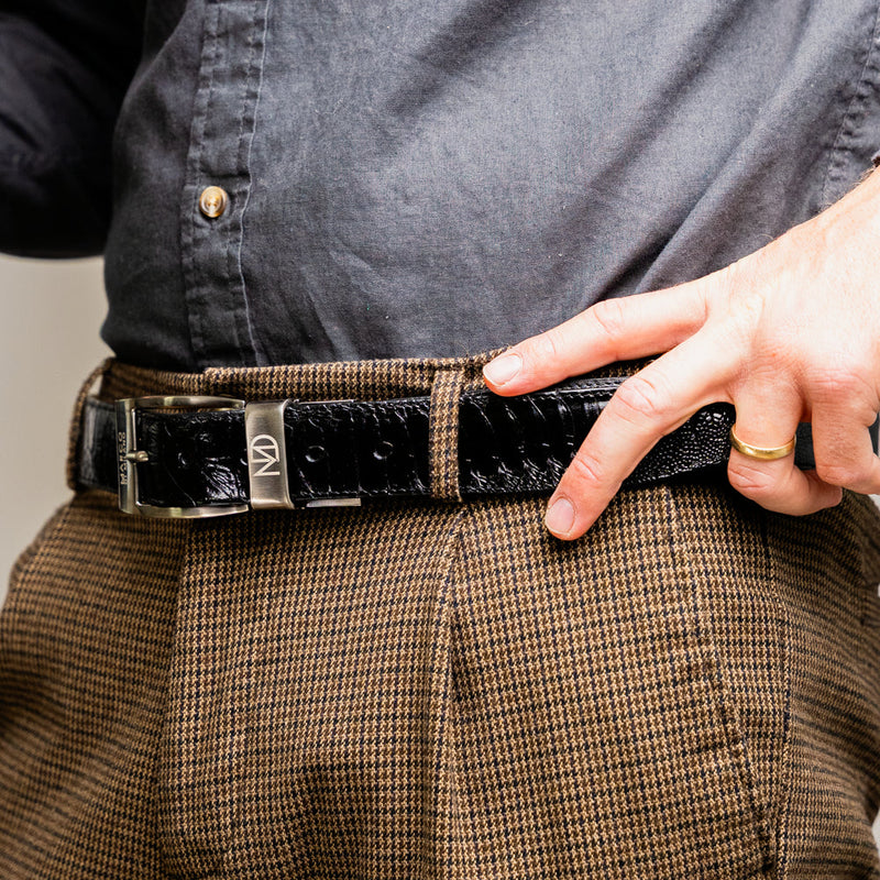 Marco Di Milano Alessio Black Leather Belt Loafer