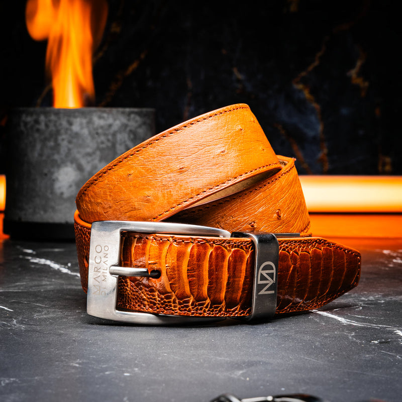 Marco Di Milano Alessio Belt Cognac Leather Dress Shoe