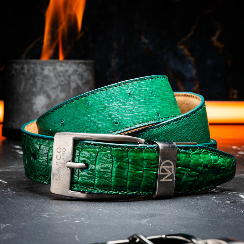 Marco Di Milano Alessio Belt - Lemon Green Leather Loafer