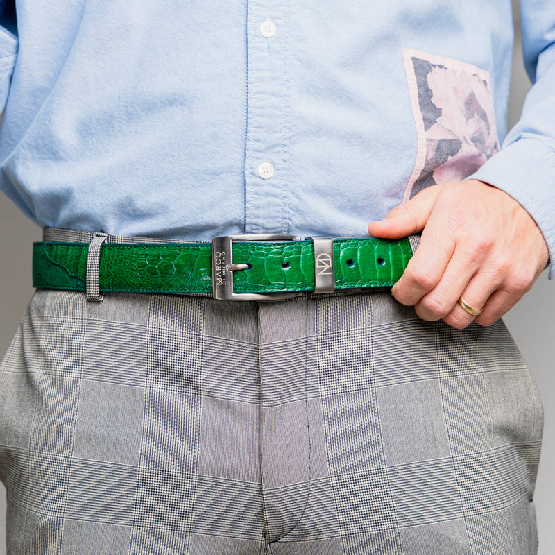 Marco Di Milano Alessio Belt - Lemon Green Leather Loafer