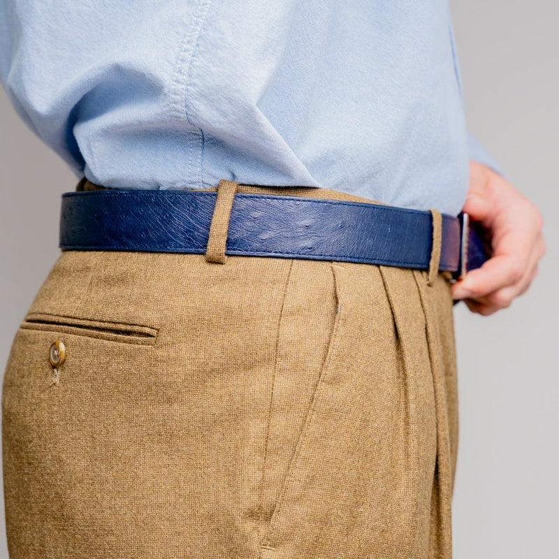 Marco Di Milano Alessio Belt Navy Leather Loafer