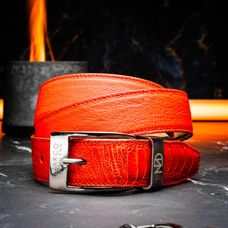 Marco Di Milano Alessio Orange Leather Belt Shoe