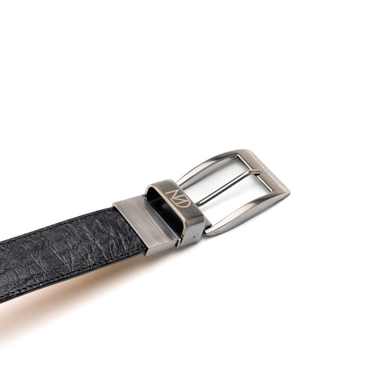 Marco Di Milano Alessio Belt - White & Black Leather Loafers