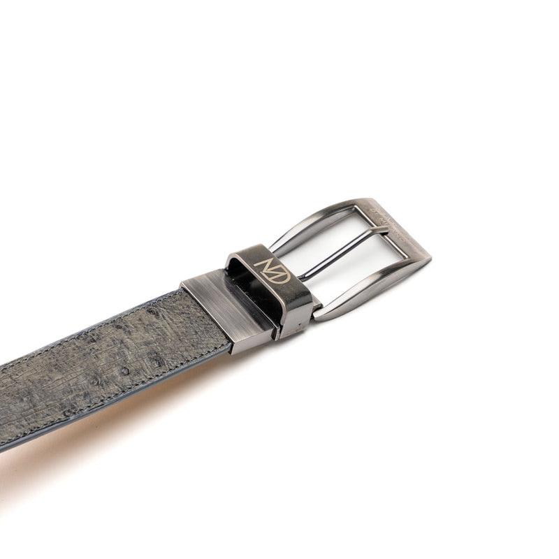 Marco Di Milano Alessio Belt: Luxury White/Gray Leather Shoes