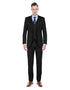 All Black Groomsmen suit Mens Modern Fit Vested Suit Black - AlbertoNardoniStore