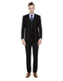 All Black Groomsmen suit Mens Slim Fit Vested Suit Black - AlbertoNardoniStore