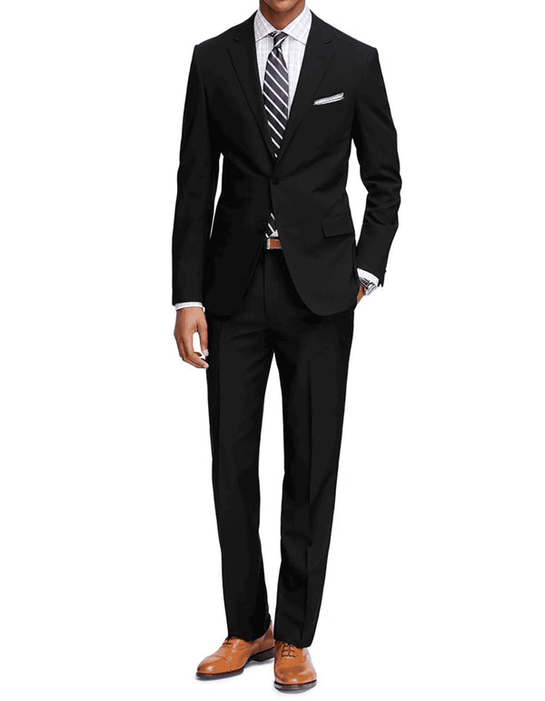 All Black Groomsmen Suits Mens Slim Fit Suit Solid Black - AlbertoNardoniStore