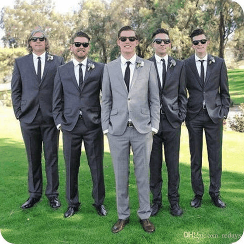 All Black Groomsmen Suits With Shirt and Tie Package - AlbertoNardoniStore