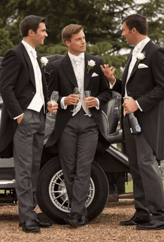 All Black Groomsmen Suits With Shirt and Tie Package - AlbertoNardoniStore