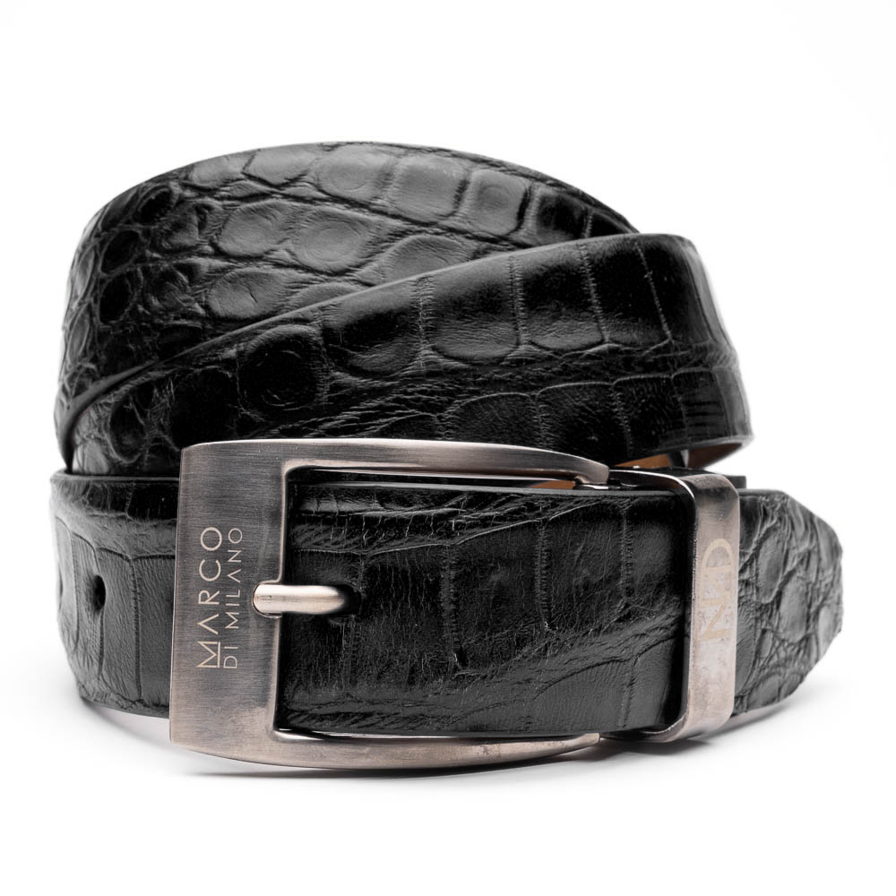 Marco_Di_Milano Emilio Belt - Black Leather Loafer
