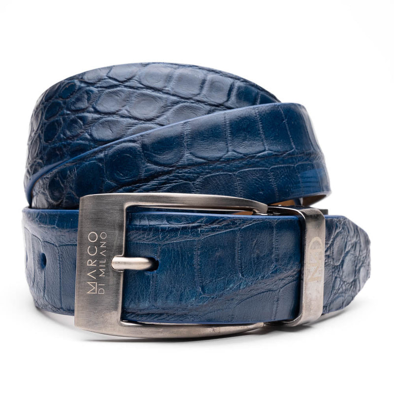 Marco Di Milano Emilio Belt - Navy Leather Loafer